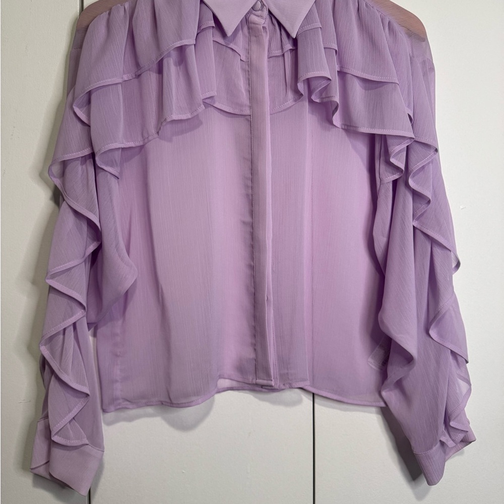 Lavender Ruffle Women's Top
